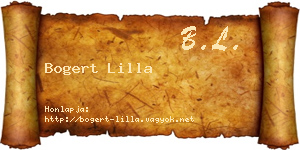 Bogert Lilla névjegykártya